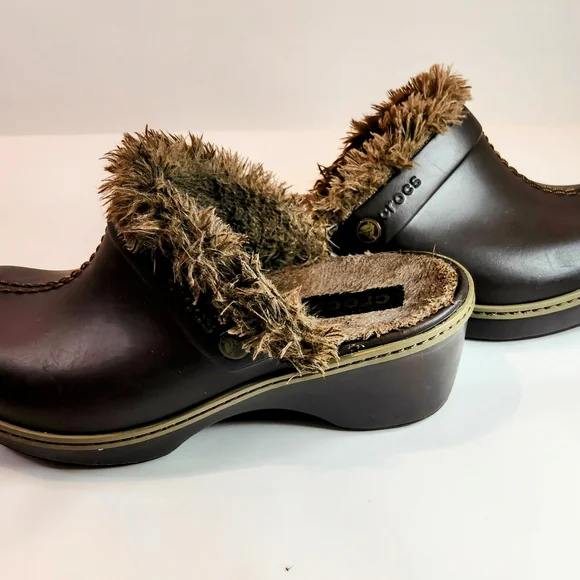 Crocs Plush Lined Clogs - Expresso/Walnut - Size 7 - Picture 10 of 10